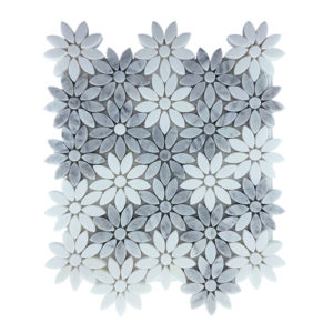 Carrara and Thassos Flower Marble Mosaic